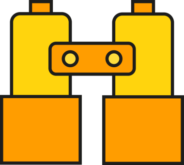 Dürbün Simgesi İllüstrasyon Clipart