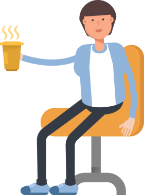 Ofis İşçisi Karakteri Çizimi