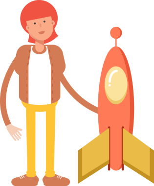 Hippi Adam Karakteri Çizimi