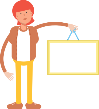 Hippi Adam Karakteri Boş İmza Tutuyor