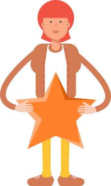 Hippi Adam Karakteri Tutucu Yıldız