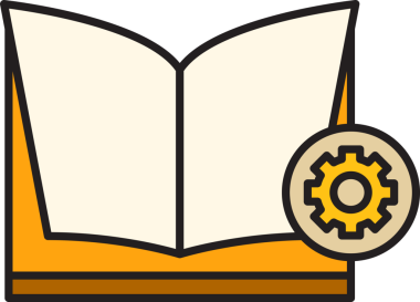 Kitap ve Dişli Simgesi