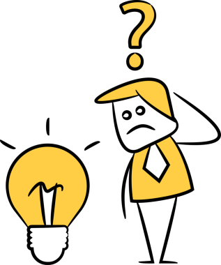 İş adamı Ampul ve Problem Bakıyor