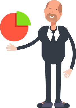 Eski İşadamı Karakteri Turta Tutma Çizelgesi