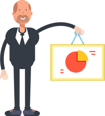 Eski İşadamı Karakteri Pasta Çizelgesi İmzalama