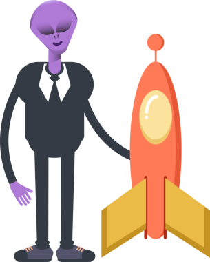 Uzaylı İşçi Karakteri ve Roketi