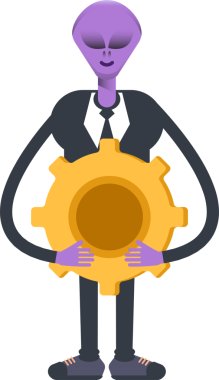 Uzaylı İşçi Karakteri Vites Tutucu