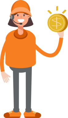 Müşteri Hizmetleri Kız Karakteri Para Tutuyor