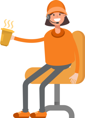 Müşteri Hizmetleri Karakteri Kahve İçiyor