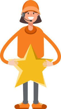 Müşteri Hizmetleri Karakteri Tutucu Yıldız