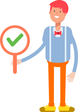 Erkek Karakter Denetim İşaretini Gösteriyor