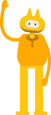 Sevimli Canavar Karakteri Tek Elini Kaldırıyor