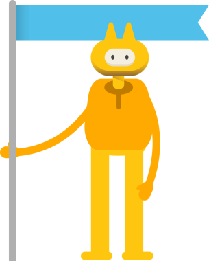 Sevimli Canavar Karakteri Bayrak Direği