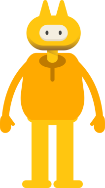 Sevimli Canavar Karakteri Ayakta Duruyor