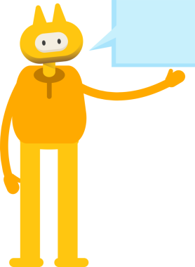 Sevimli Canavar Karakteri ve Konuşma Baloncuğu