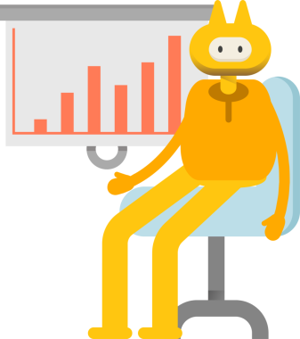 Sevimli Canavar Karakteri Sunar Bar Çizelgesi