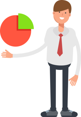 İş Adamı Karakteri Turta Tutma Çizelgesi