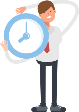 İş Adamı Karakteri Tutma Saati