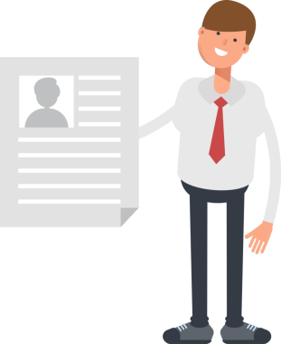 İş Adamı Karakteri Tutma İş Başvurusu Belgesi