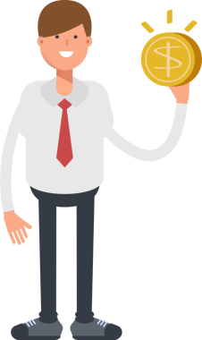 İşadamı Karakteri Doları Tutuyor