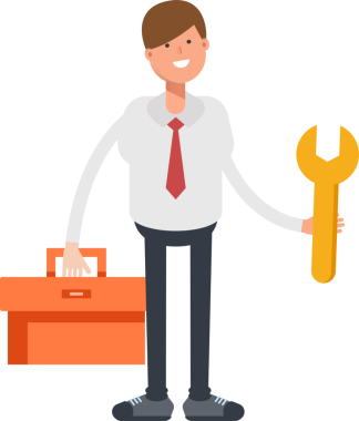 İş Adamı Karakteri Tutma Araç Kutusu ve Anahtarı