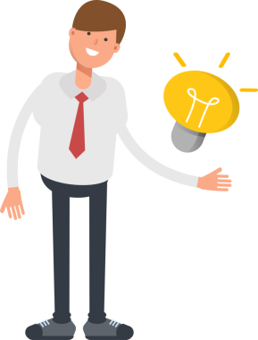 İş adamı Karakteri ve Ampul