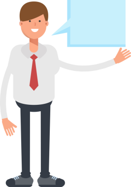 İş Adamı Karakteri ve Konuşma Baloncuğu