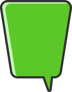 Yeşil Konuşma Baloncuğu İllüstrasyonu