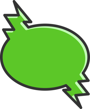 Yeşil Konuşma Baloncuğu İllüstrasyonu