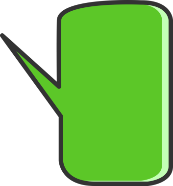 Yeşil Konuşma Baloncuğu İllüstrasyonu