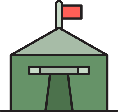 Kamp Çadırı Simgesi İllüstrasyonu