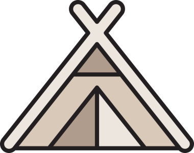 Kamp Çadırı Simgesi İllüstrasyonu