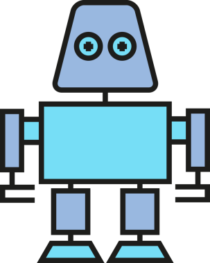 İnsansı Robot Karakteri Simgesi