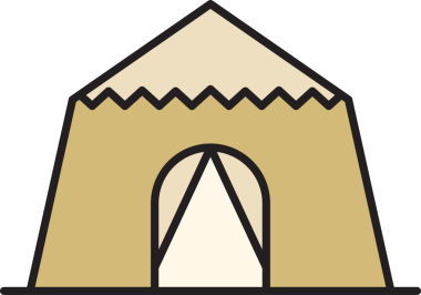 Kamp Çadırı Simgesi İllüstrasyonu
