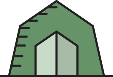 Kamp Çadırı Simgesi İllüstrasyonu