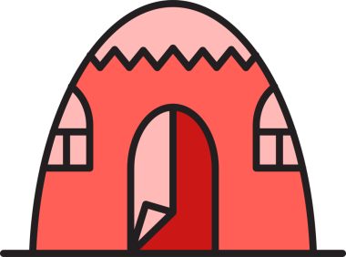 Kamp Çadırı Simgesi İllüstrasyonu