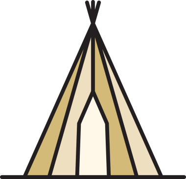 Kamp Çadırı Simgesi İllüstrasyonu