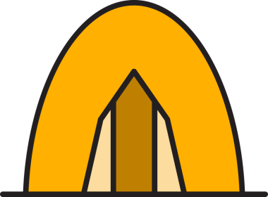 Kamp Çadırı Simgesi İllüstrasyonu