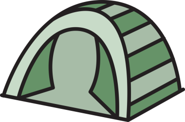 Kamp Çadırı Simgesi İllüstrasyonu