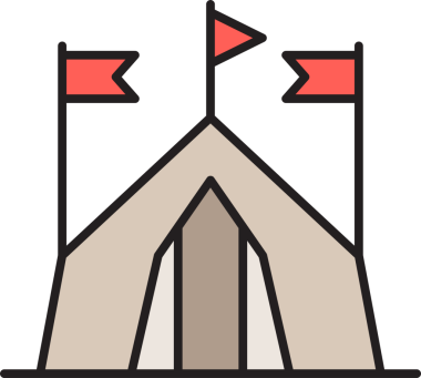 Kamp Çadırı Simgesi İllüstrasyonu