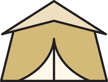 Kamp Çadırı Simgesi İllüstrasyonu