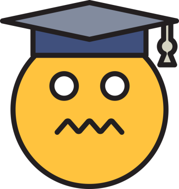 Gergin ve Öfkeli Öğrenci Emoji