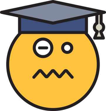 Gergin ve Öfkeli Öğrenci Emoji