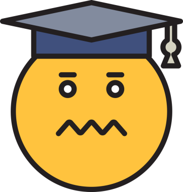 Gergin ve Öfkeli Öğrenci Emoji
