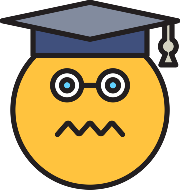 Gergin ve Öfkeli Öğrenci Emoji