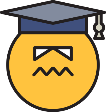 Gergin ve Öfkeli Öğrenci Emoji