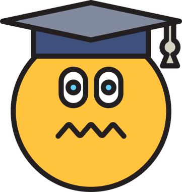 Gergin ve Öfkeli Öğrenci Emoji