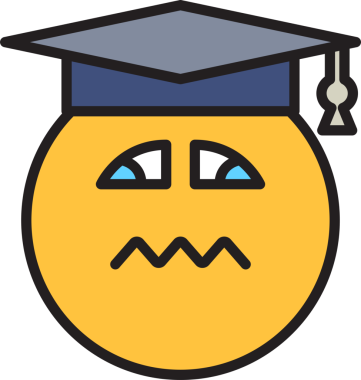 Gergin Öğrenci Emoji Clipart