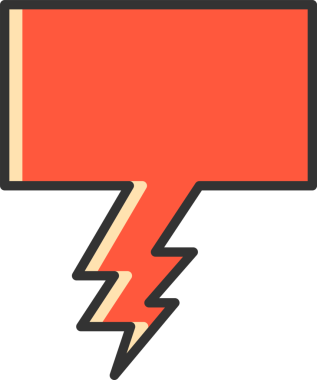 kırmızı konuşma balonu illüstrasyonu