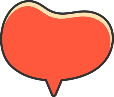 kırmızı konuşma balonu illüstrasyonu